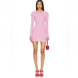Alexander Wang Pink Ribbed Minidress Size Medium